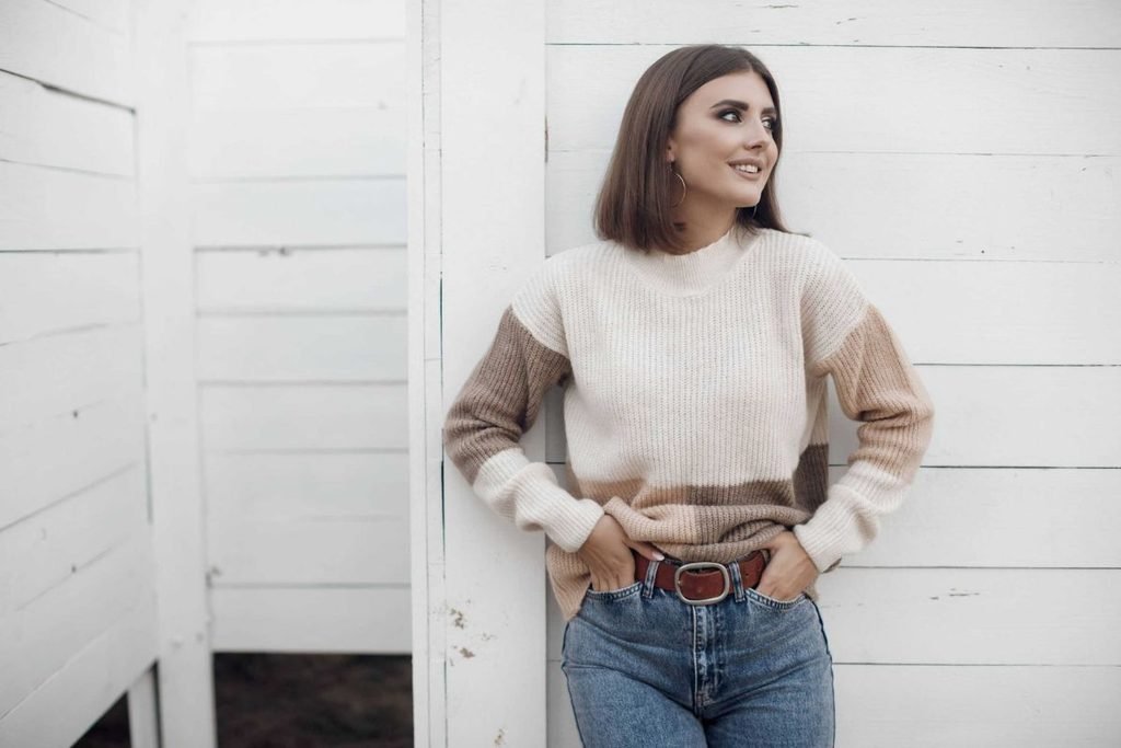 Cozy Sweater and Straight-Leg Jeans