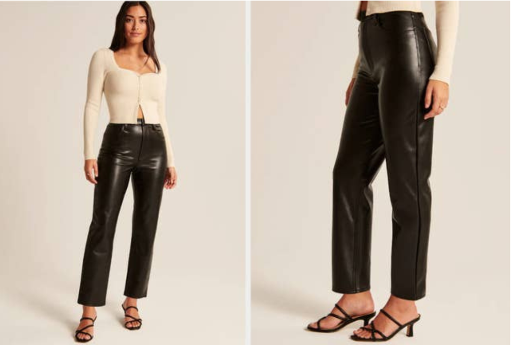 Faux-Leather Pants with a Fitted Top