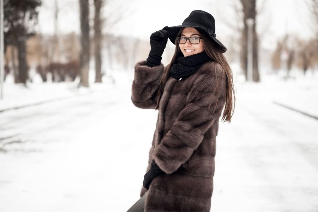 Faux-Fur Coat With Simple Basic