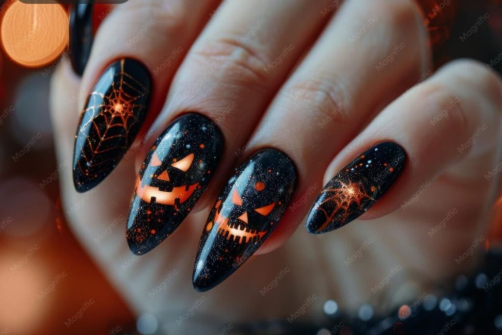 Cute Ghost Halloween Nails