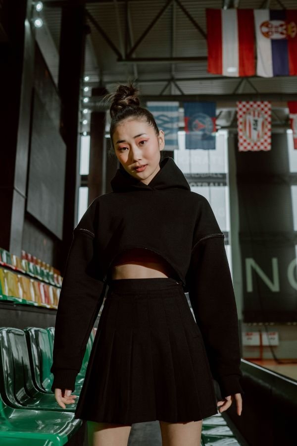 Hoodie With a Mini Skirt