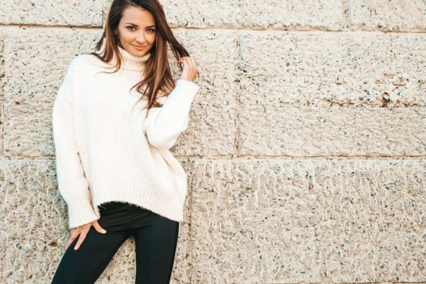 Classic Sweater + Black Pants