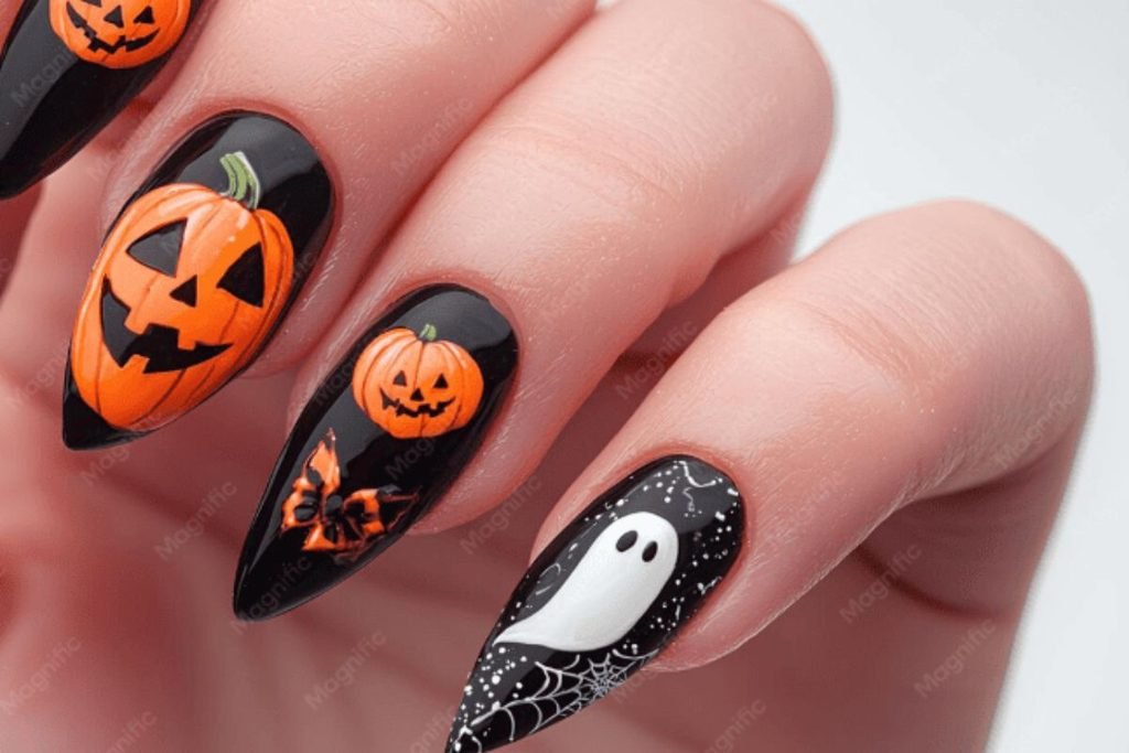 Pumpkin Halloween Nail Designs