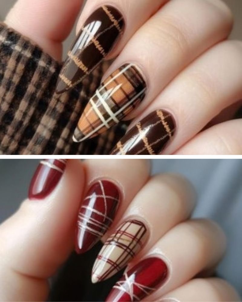 Fall Plaid Nails