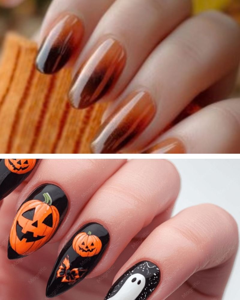 Pumpkin Fall Nails