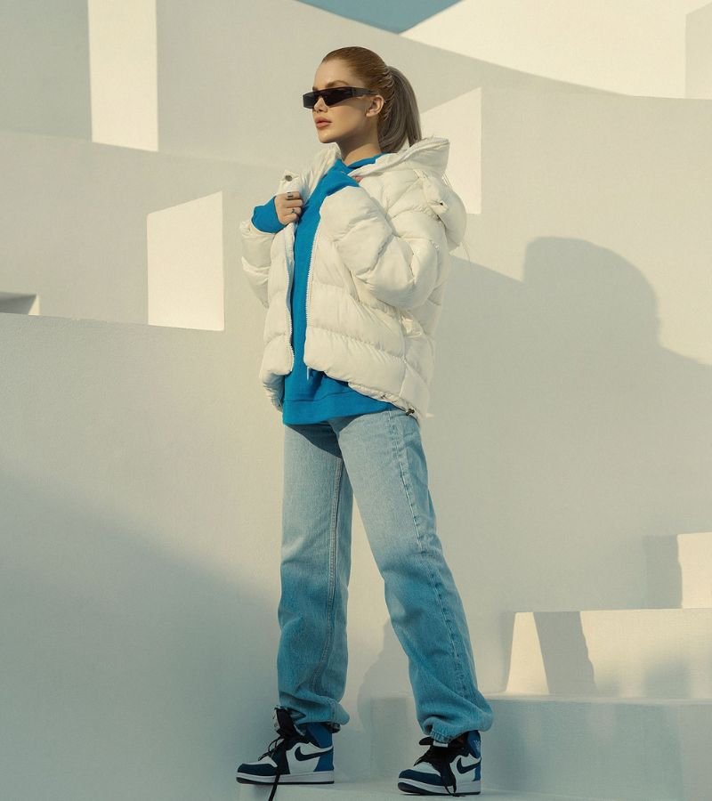 Puffer Vest with a Hoodie and Jeans