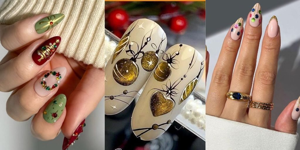 Christmas Ornament Nail Art