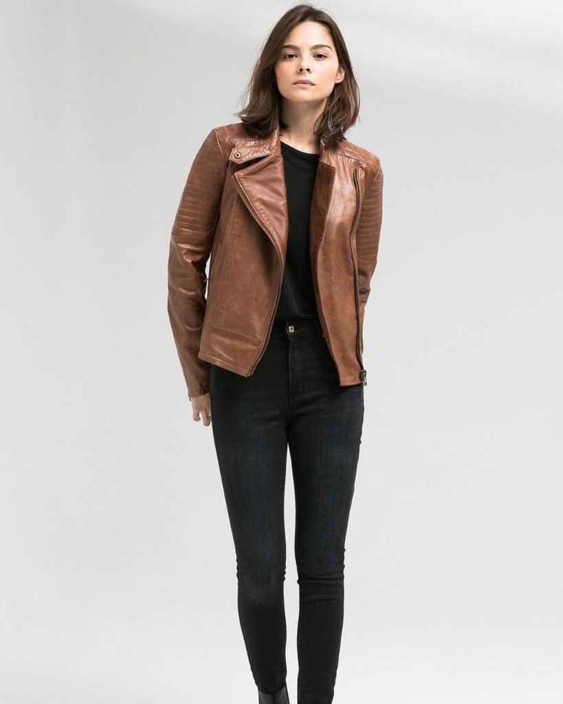 Brown Jacket With Black Jeans