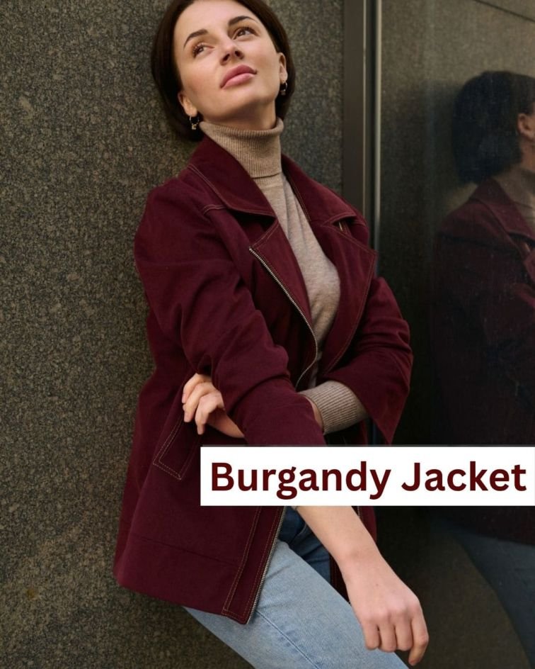 Burgundy Jacket With Neutral Basics