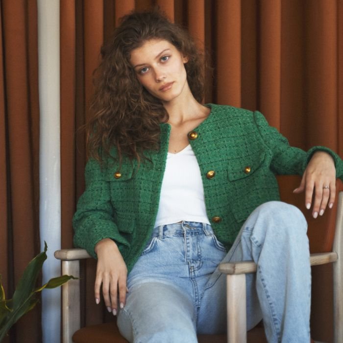 Cardigan Over a Button-Down With Jeans