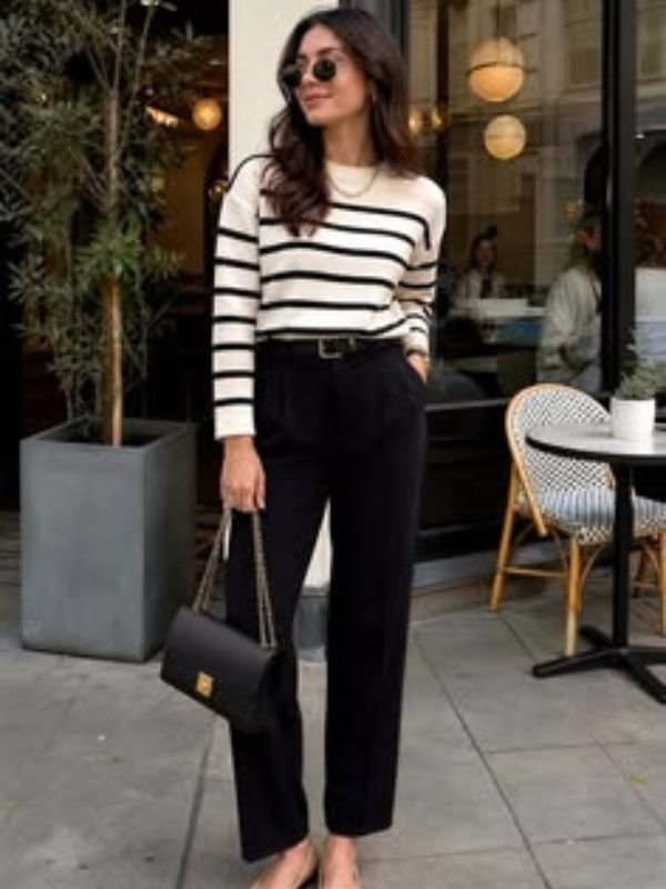Striped Sweater for a Relaxed French-Inspired Look
