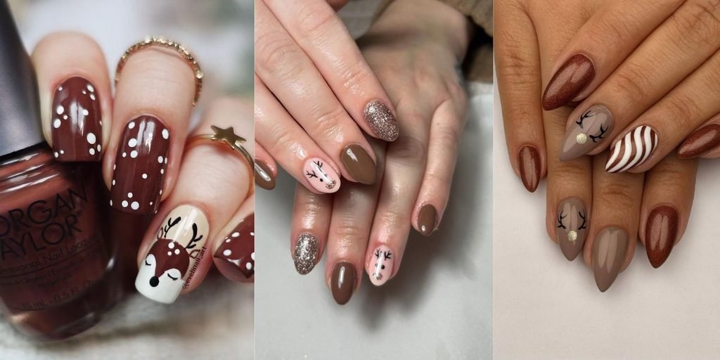 Reindeer Christmas Nails